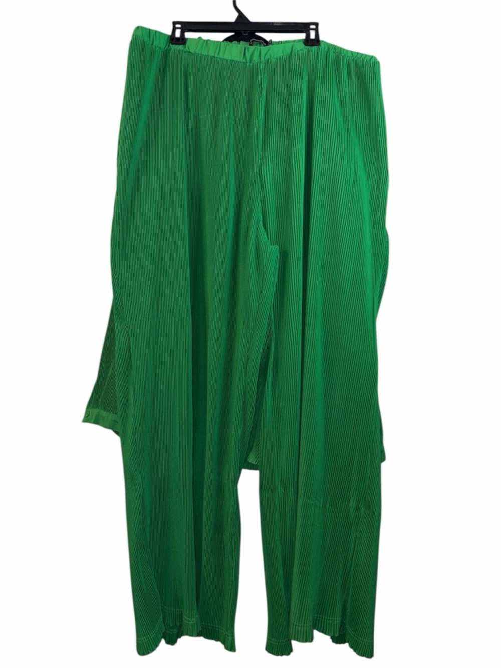 PrettyLittleThing Green Plisse OverSized Blouse & Trouser Set Size 20 EUC #139 - Picture 7 of 14